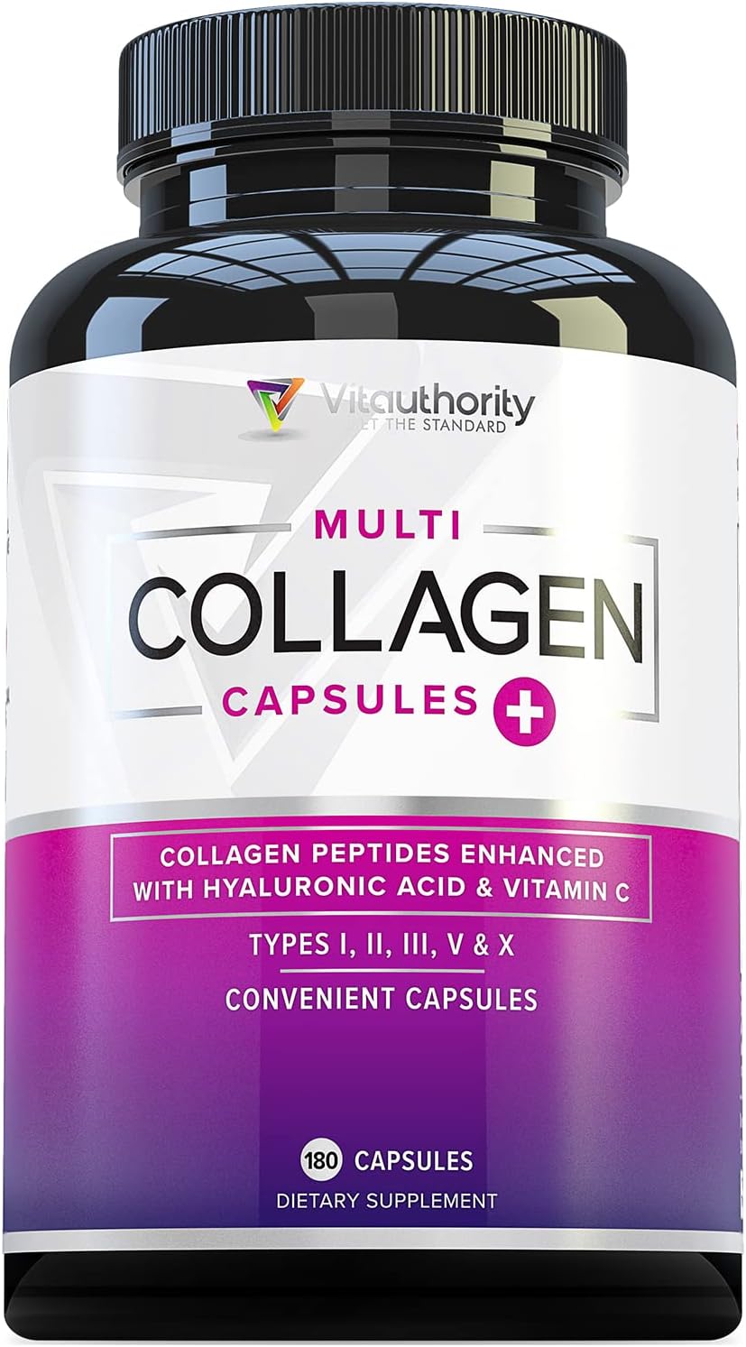 Multi Collagen Peptides Capsules for Women with Vitamin C