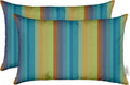 Sunbrella Lumbar Throw Pillows Set of 2 - Water & Fade Resistant