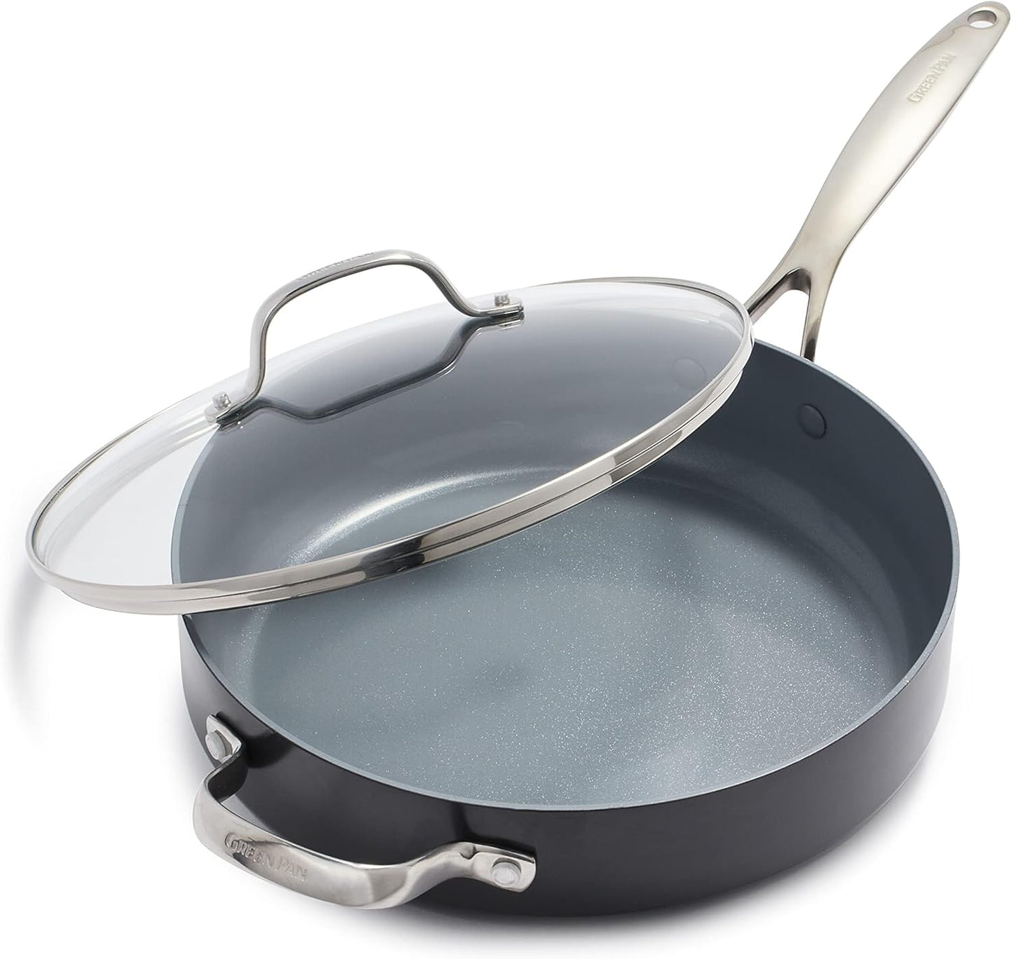 GreenPan Valencia Pro 4.5QT Jumbo Cooker with Lid for Healthy Cooking