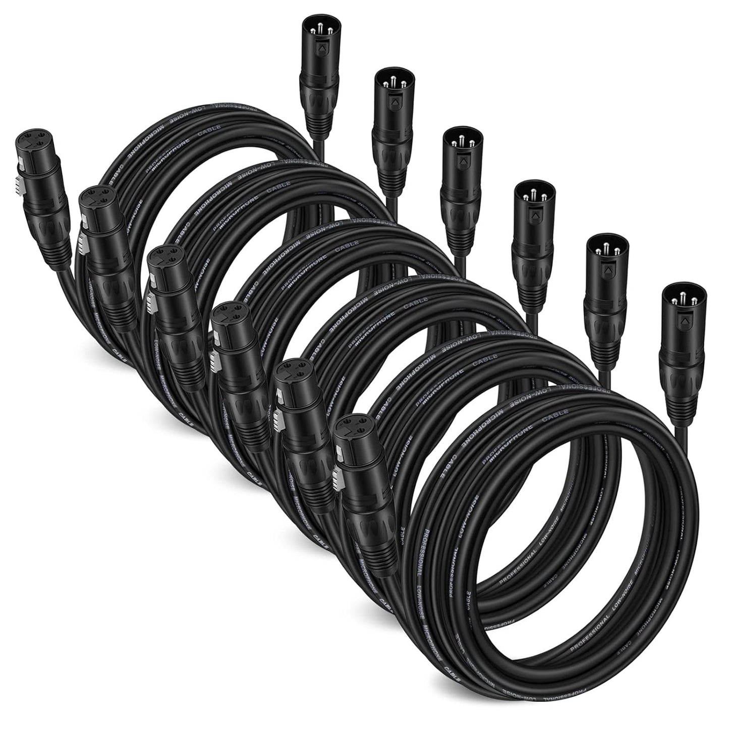 Moukey XLR Cables 25ft for High Fidelity Audio Performance