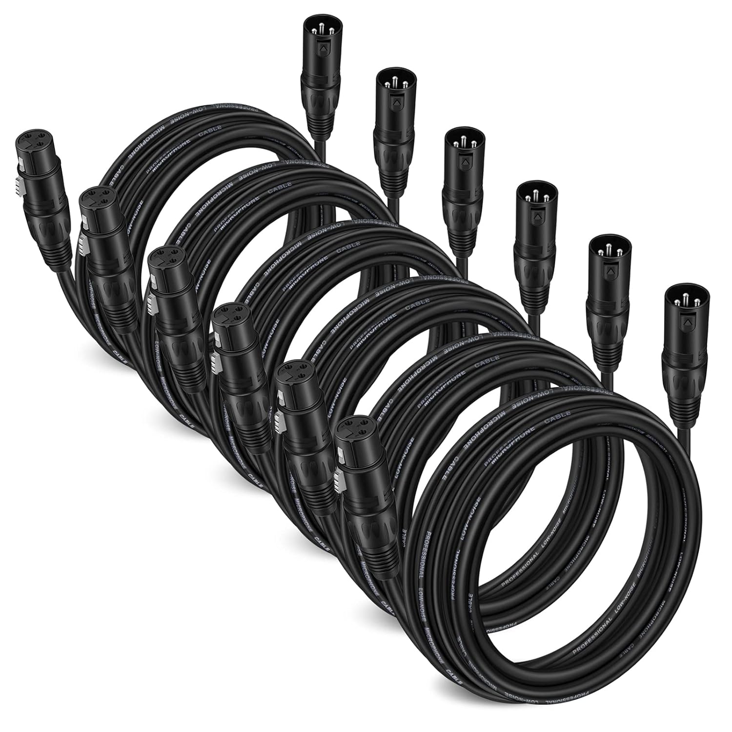 Moukey XLR Cables 25ft for High Fidelity Audio Performance