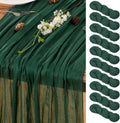 Emerald Green Cheesecloth Table Runner 10 ft 35 in - Elegant Draped
