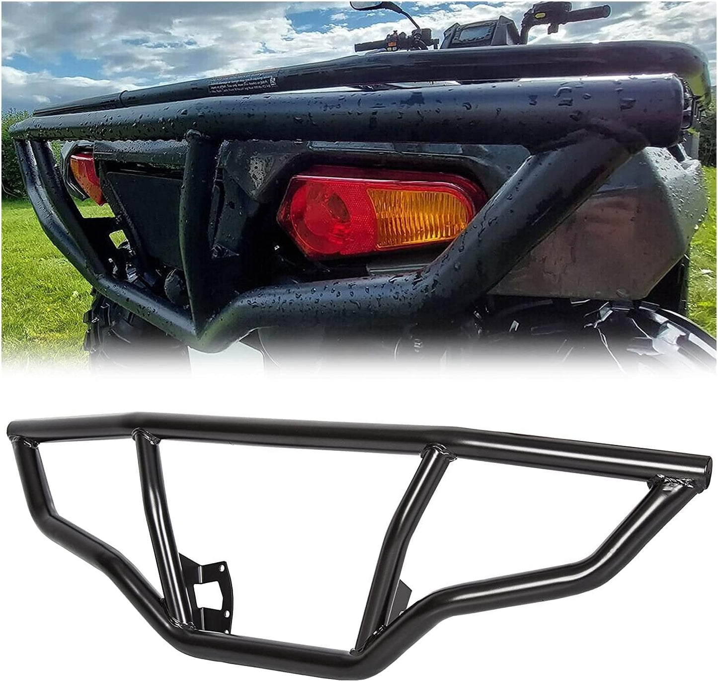 ECOTRIC Rear Brush Guard Bumper for Polaris Sportsman 570 450