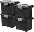 Sterilite Portable File Box Stackable Storage Bin - 4-Pack