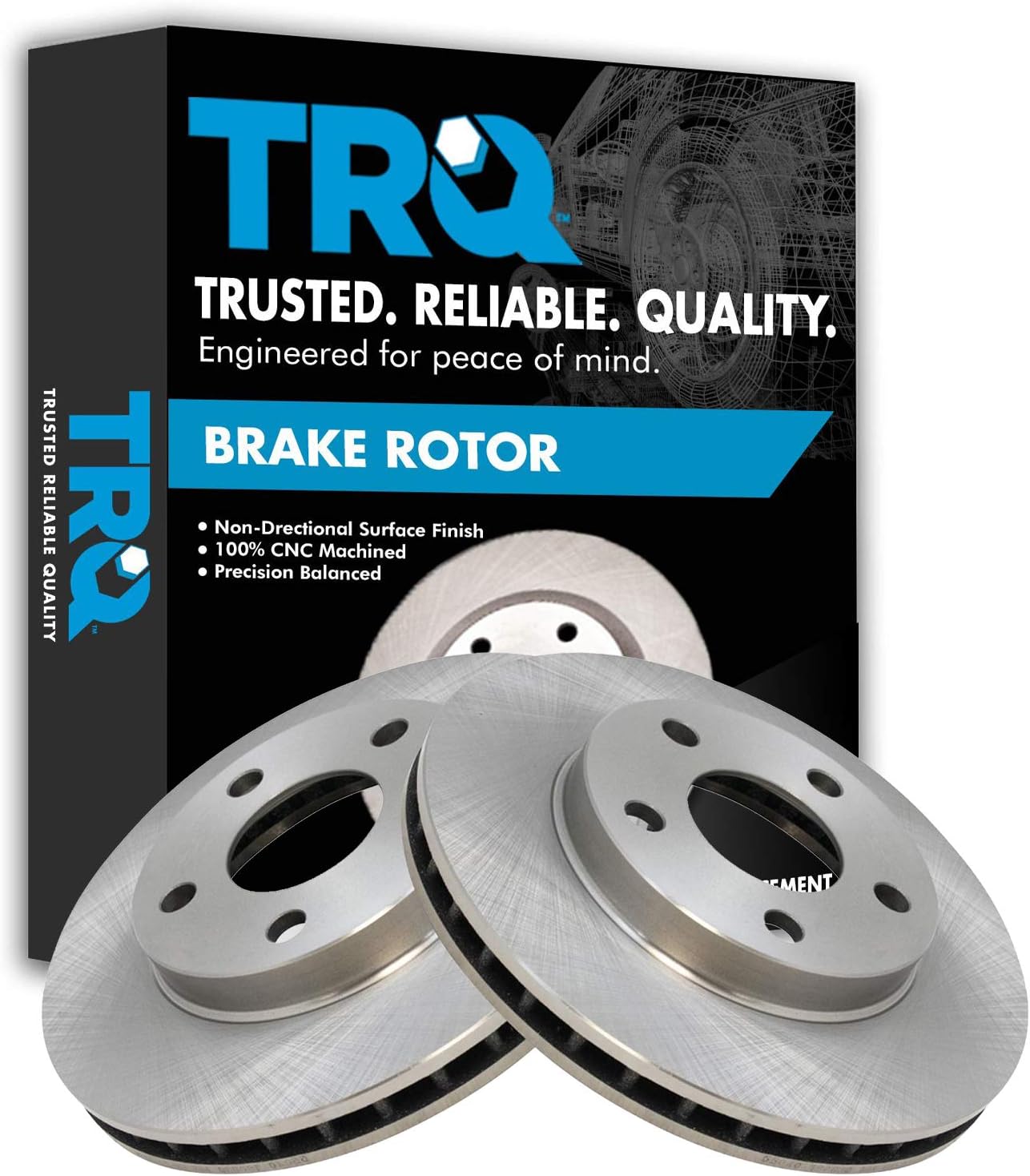 TRQ Front Brake Rotors Set for Chevrolet Malibu and More