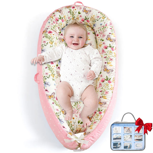Baby Lounger for Newborn - Soft & Portable Infant Nest Essential