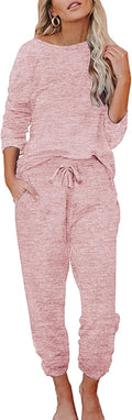 Ekouaer Womens Pajamas Set Long Sleeve Lounge Joggers - Soft Rayon Fit