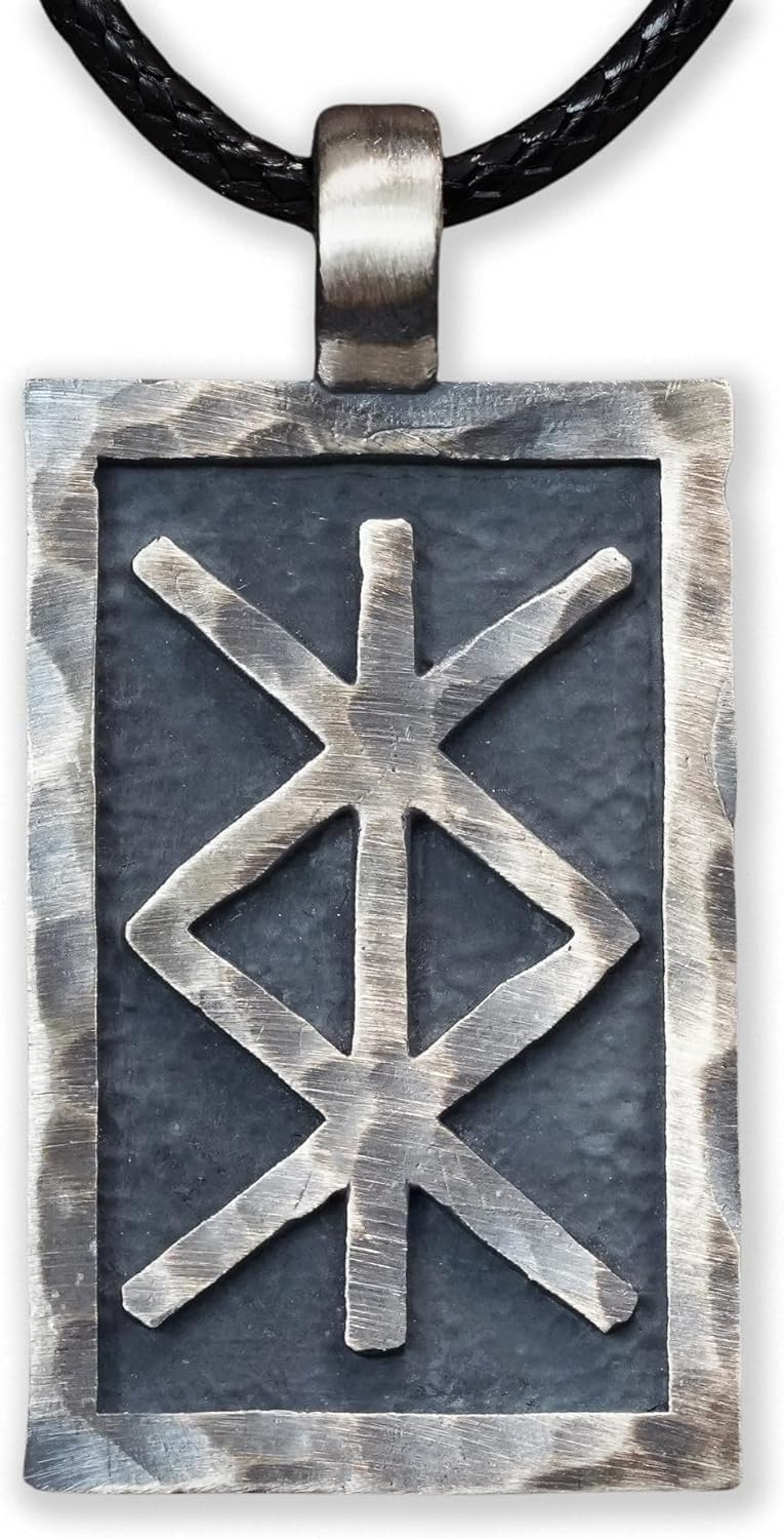 Elder Futhark Bind Protection Rune Necklace - Viking Jewelry