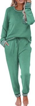 Ekouaer Pajamas Women's Long Sleeve 2-Piece Loungewear Set