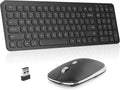 Wireless Keyboard Mouse Combo - Slim Full Size Quiet Keys