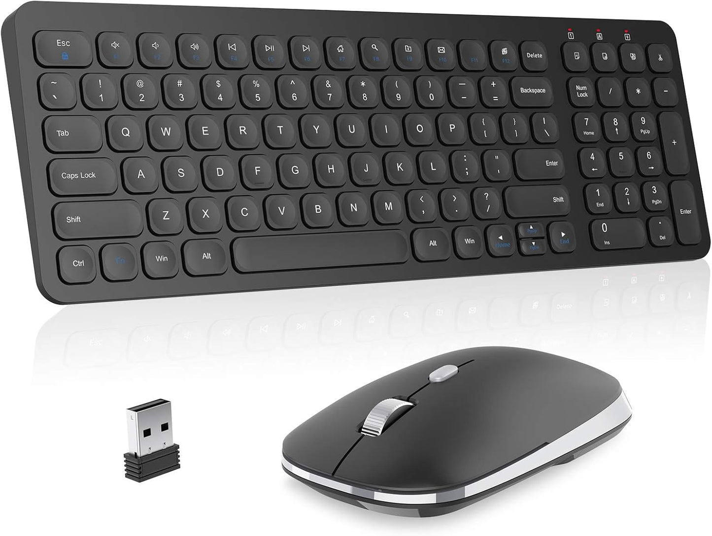 Cimetech Wireless Keyboard Mouse Combo for Quiet Typing