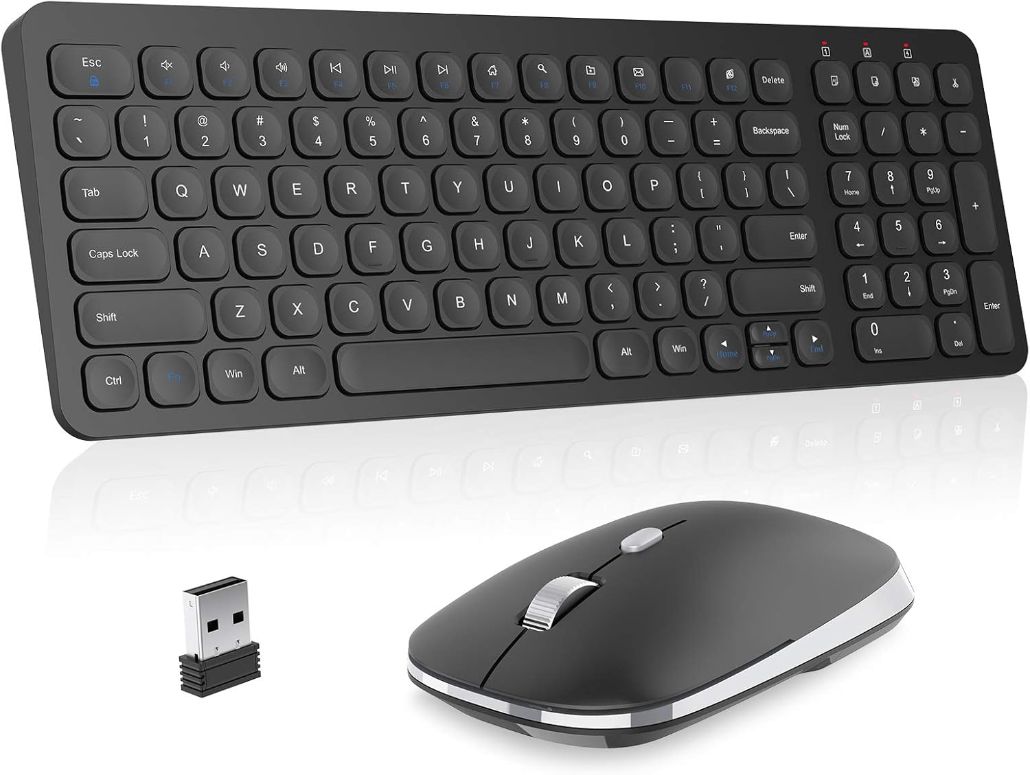 Cimetech Wireless Keyboard Mouse Combo for Quiet Typing