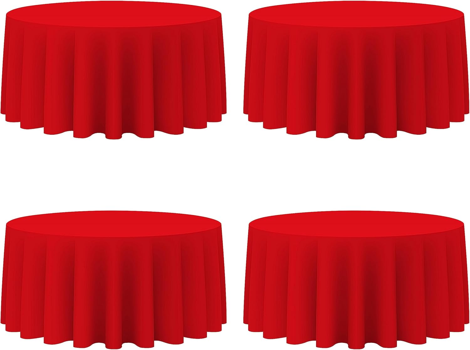 Red Round Tablecloths 132 Inch for Elegant Events and Parties