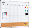 Comix Dry Erase Calendar Whiteboard Corkboard Combo 36 x 24 in