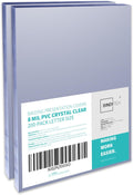 Binditek 200 Pack 8 Mil PVC Clear Binding Covers, Letter Size