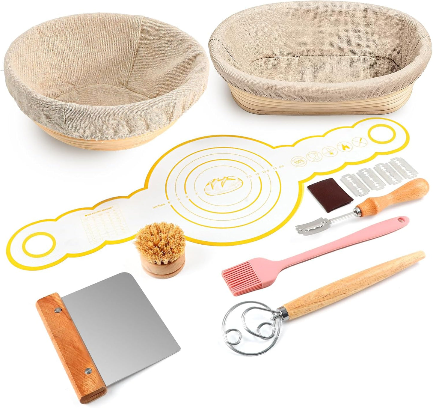 Bread Proofing Baskets Set of 2 for Perfect Sourdough Baking