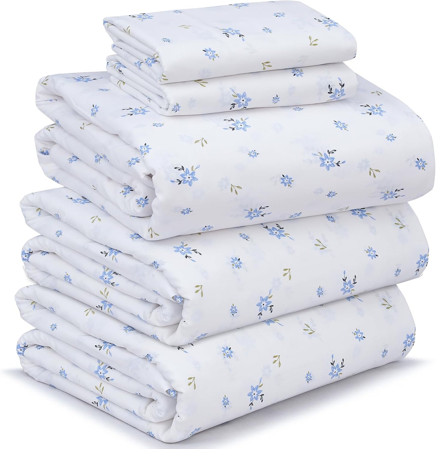 RUVANTI 100% Cotton Split King Sheets Set for Adjustable Beds