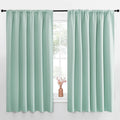 Blackout Curtains for Bedroom Aqua Blue 70 x 63 in - Light Blocking