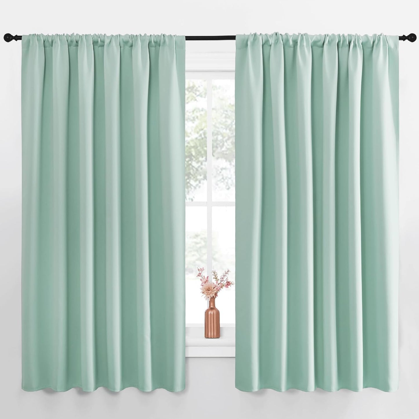 NICETOWN Blackout Curtains for Bedroom - Aqua Blue Drapes
