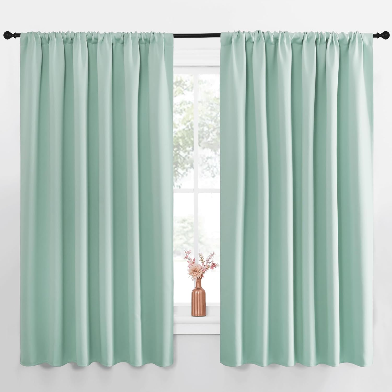 NICETOWN Blackout Curtains for Bedroom - Aqua Blue Drapes