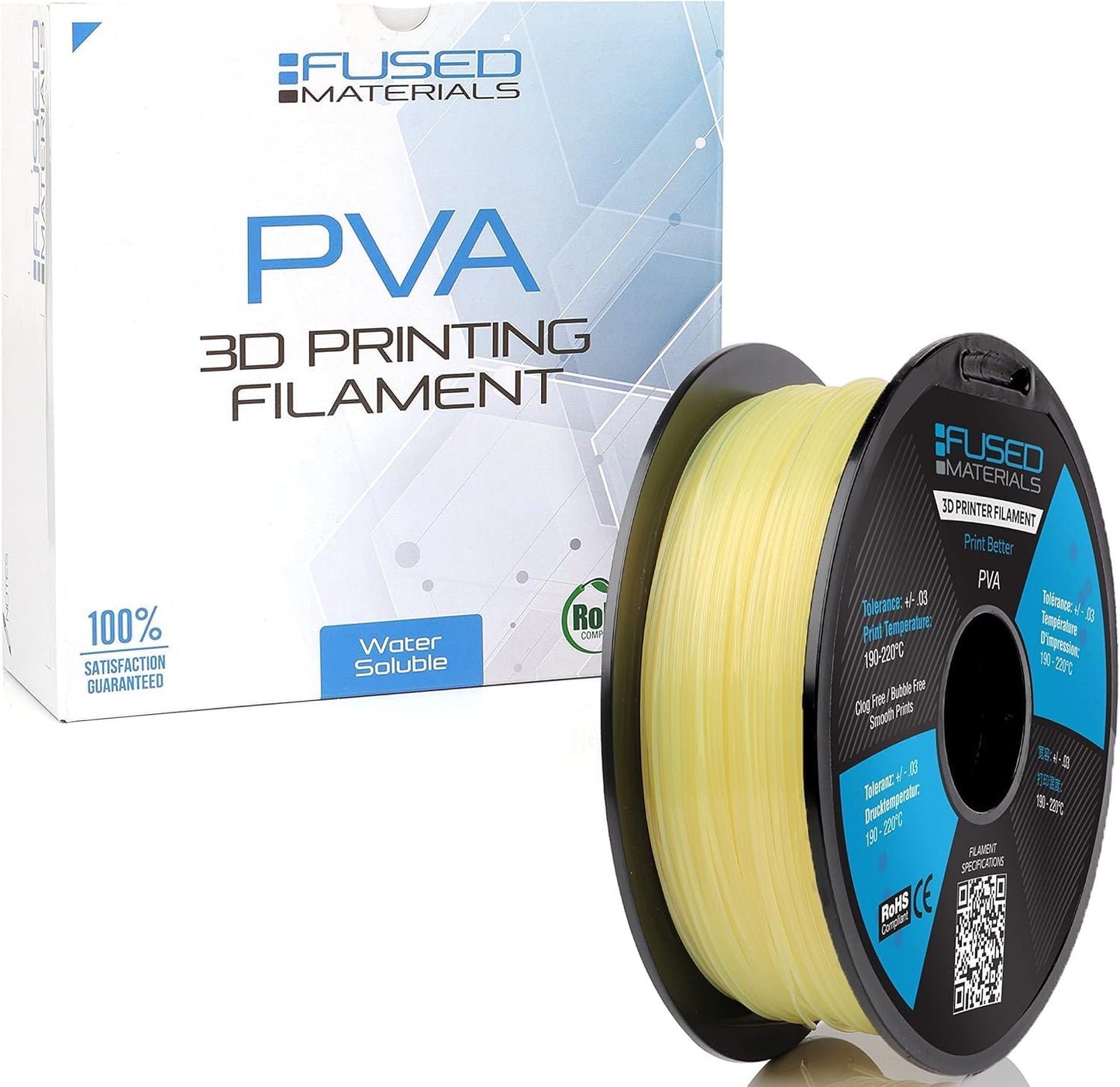PVA 3D Printer Filament - Dissolvable Water Soluble 2.85mm
