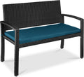 Outdoor Wicker 2-Person Bench - Comfortable Patio Seating
