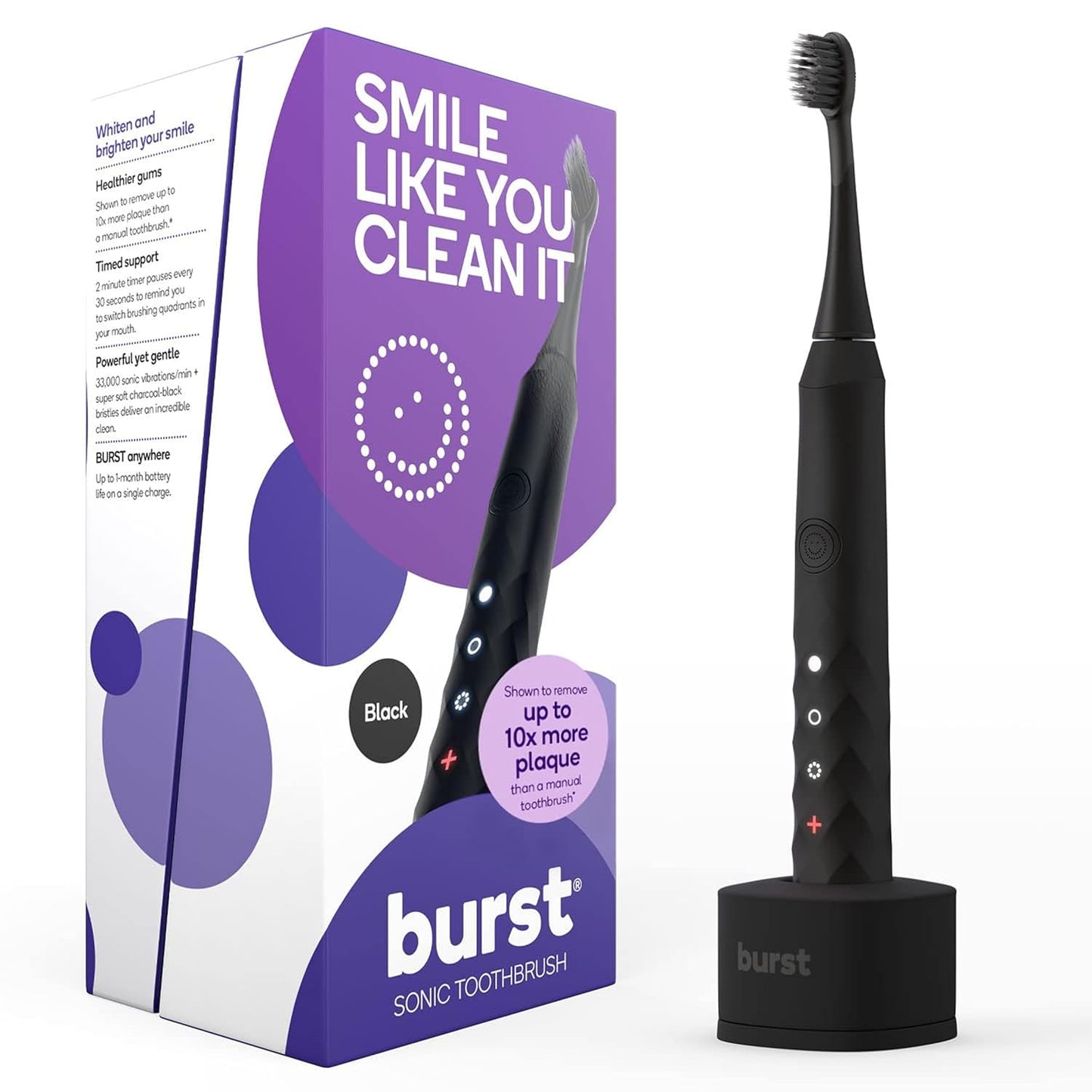 Burst Original Sonic Electric Toothbrush for Deep Clean & Whitening