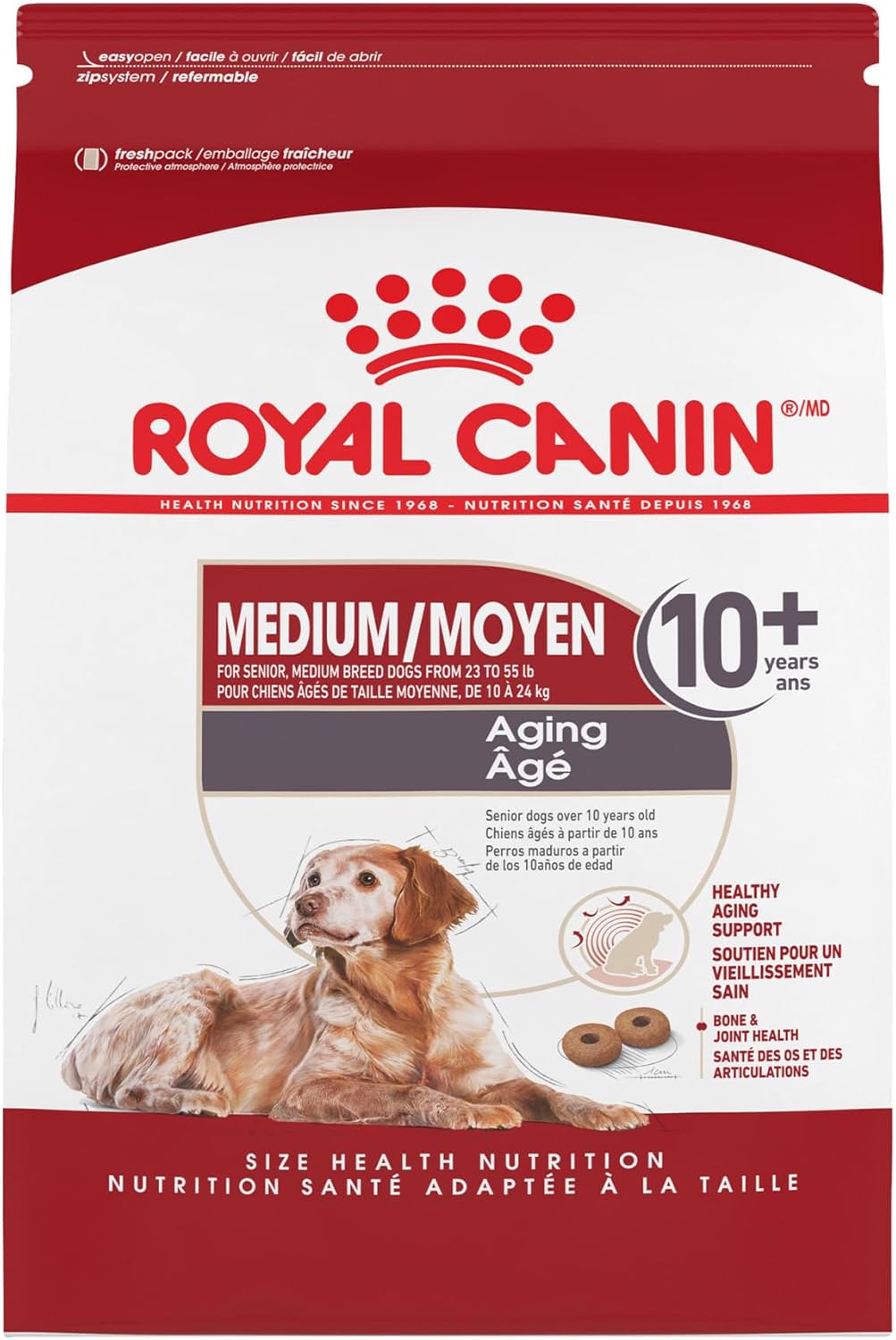 Royal Canin Medium Aging 10+ Senior Dry Dog Food for Health