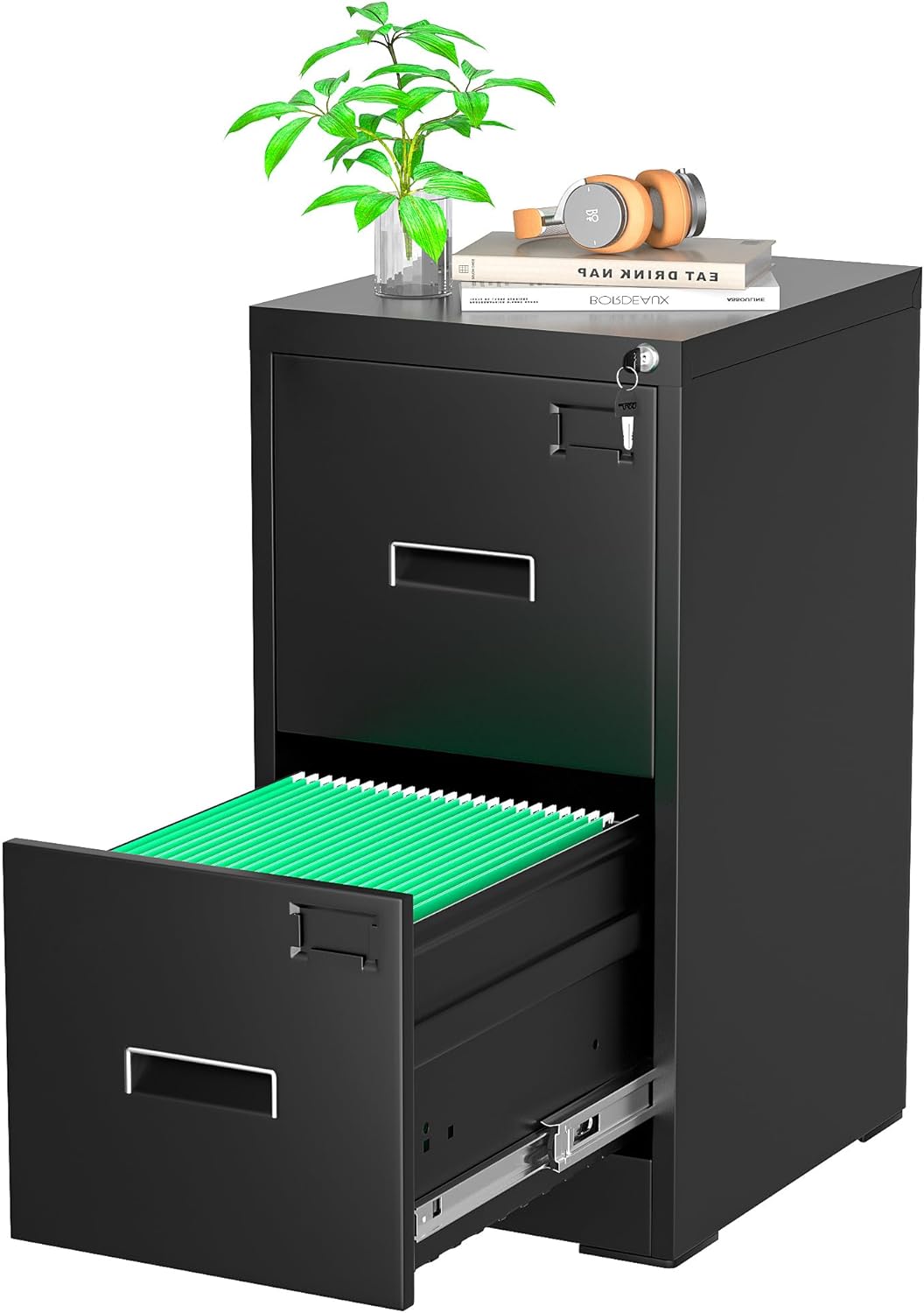 Durable 18 D File Cabinet with Lock for Home Office Storage