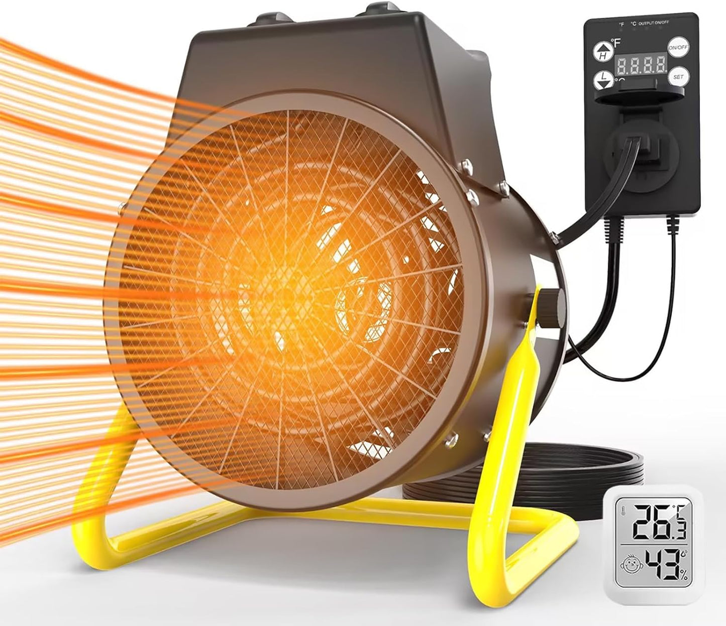Greenhouse Heater with Thermostat for Efficient Heating Needs