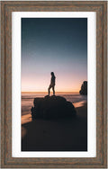 14x24 Picture Frame for 11x22 Photo with Mat - Distressed Brown