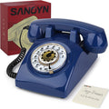 Rotary Landline Phone 1960s Retro Corded Telephone - Mechanical Ringer