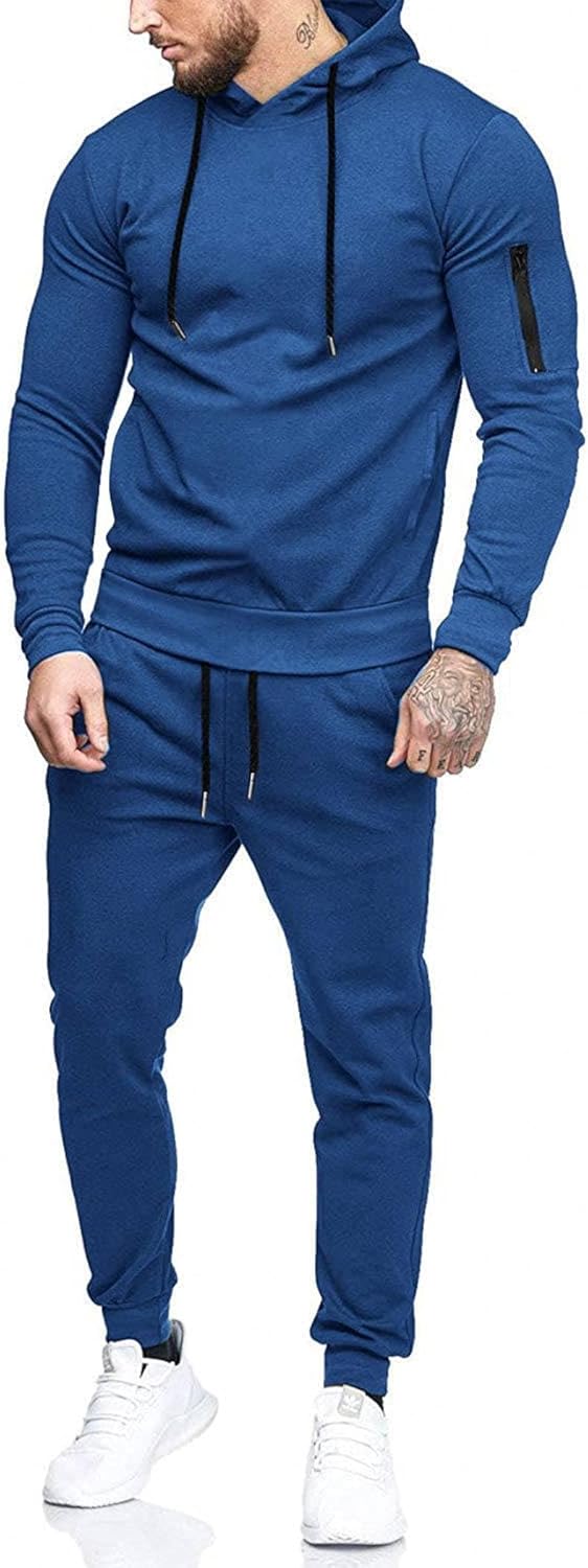 COOFANDY Men's Tracksuit: Stylish 2 Piece Hooded Jogging Set