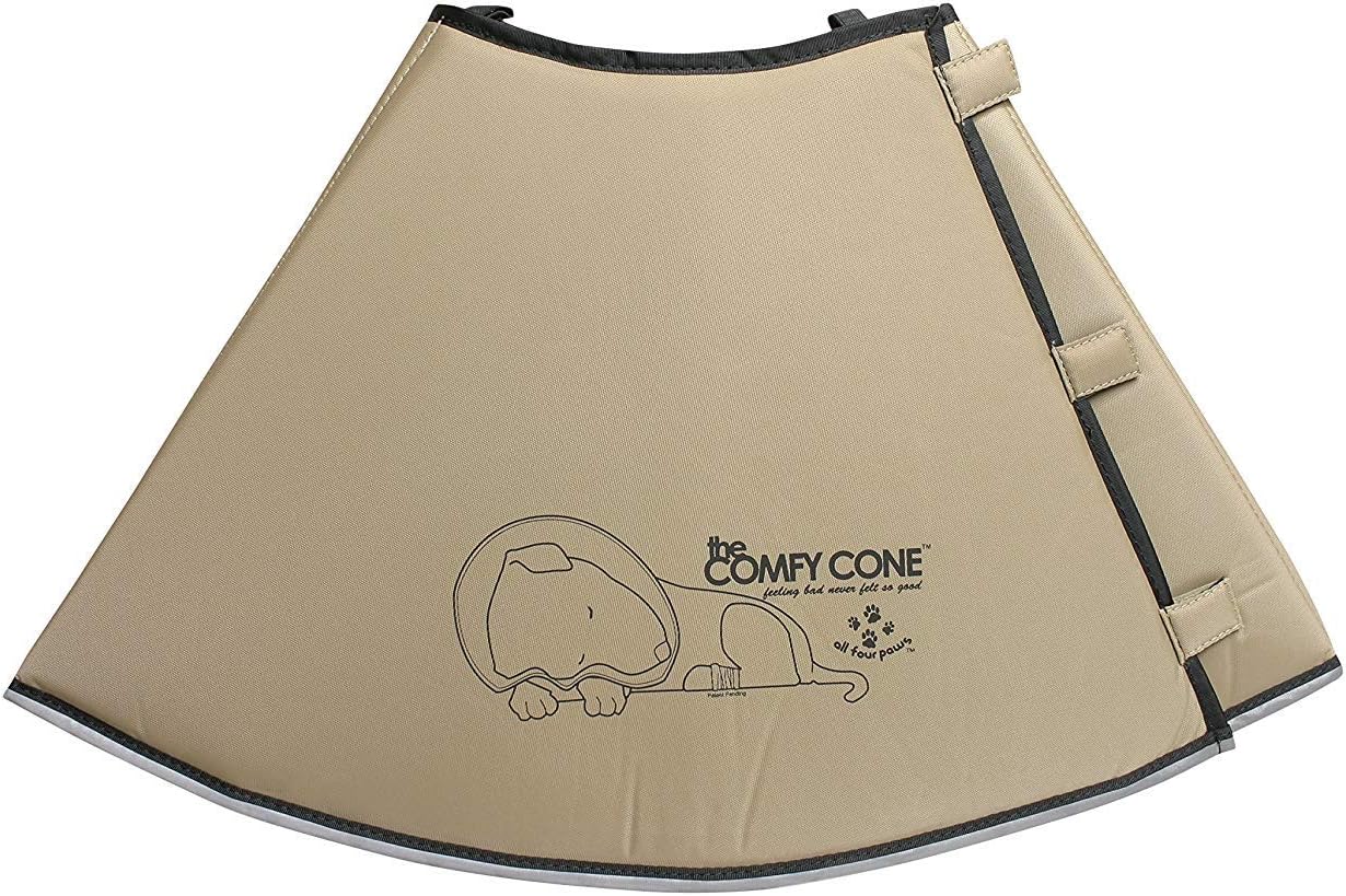 Comfy Cone Pet Cone for Dogs and Cats - XX-Large Tan Collar