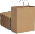 BagDream Wide Gusset Kraft Paper Bags 10x6.75x12 - Durable Takeout