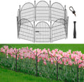 Garden Fence Border 36 in x 17.5 ft with Gate - Tall No Dig Metal