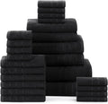 100% Cotton Bathroom Towels Set 24 Pc - Quick Dry, Soft & Absorbent