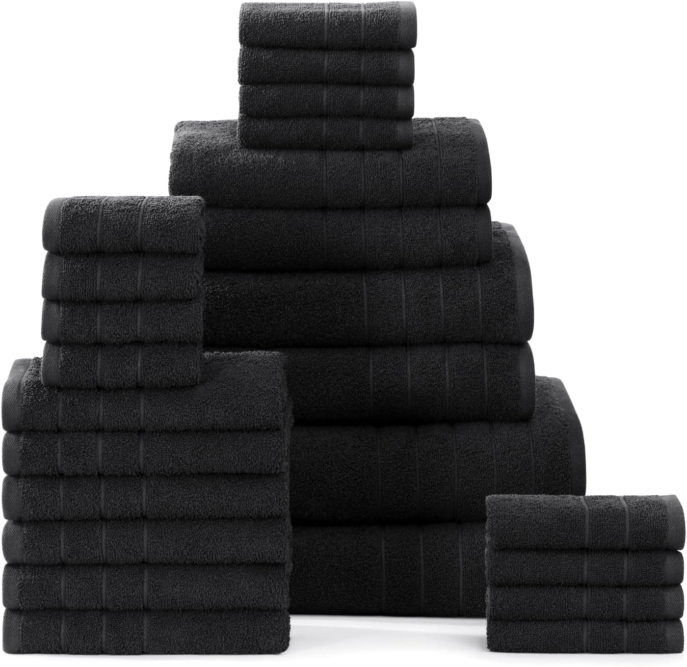 Casa Platino 100% Cotton Towel Set - Luxurious 24 Piece Set