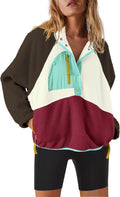 Nirovien Womens Fleece Pullover Sherpa Jacket - Warm, Soft Layer Shoes
