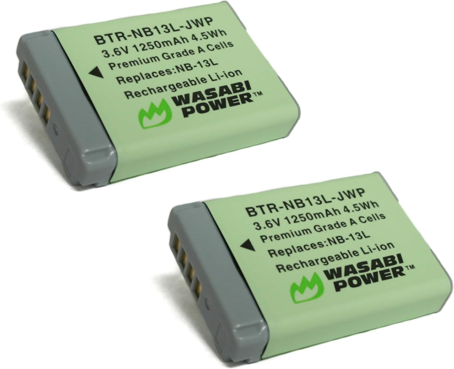 Wasabi Power NB-13L Battery 2-Pack for Canon Cameras