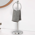 Hoimpro 17 in Stand Hand Towel Holder - Stable Polished Chrome