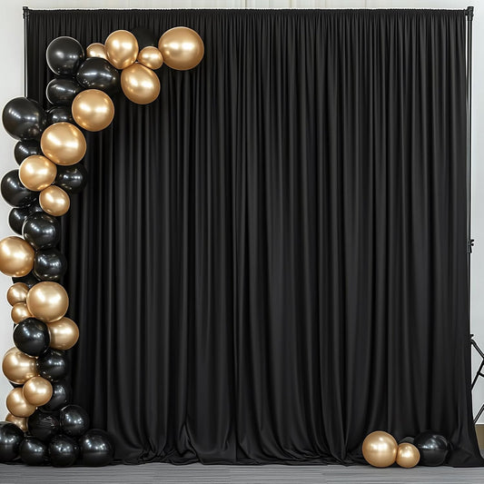 20x10FT Black Backdrop Curtains for Elegant Party Decor