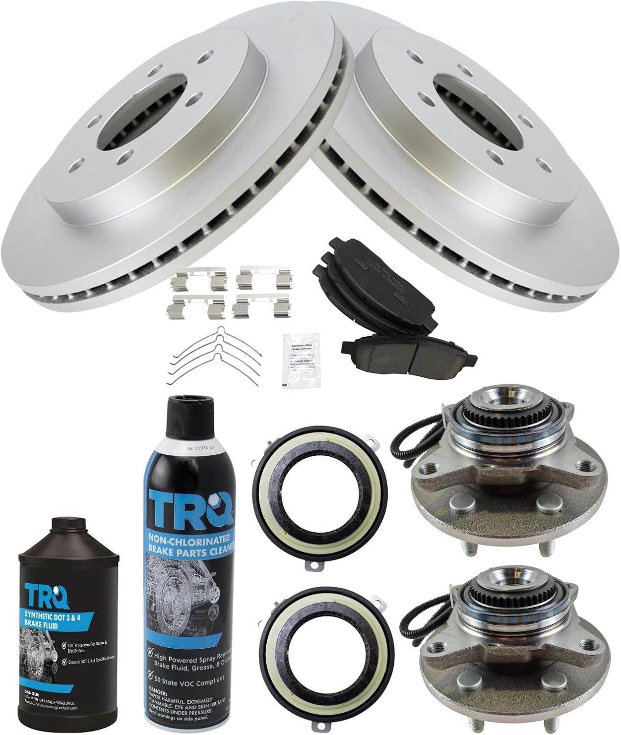 TRQ Front Brake Pad & Rotor Kit for 05-08 Ford F-150