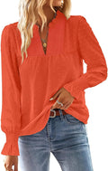 Boho V Neck Blouses for Women in Flowy Swiss Dot Design