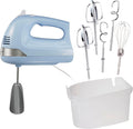 6-Speed Electric Hand Mixer with Whisk and Dough Hooks - Easy Clean
