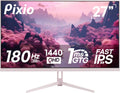 Pixio PX278 Wave Pink 27in QHD 180Hz Gaming Monitor - Fast 1ms