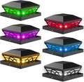 T-SUN Solar Post Cap Lights 6 Pack - Color Changing Outdoor Deck