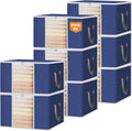 BALEINE 8 Pack Clothes Storage Bags 24 Gallon - Breathable Closet