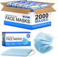 Fuye Blue Disposable Face Masks Pack of 2000 - 3-Ply Protective Shield