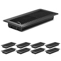 Floor Vents Floor Registers 4x10 in Heavy Duty Metal - Pack of 8